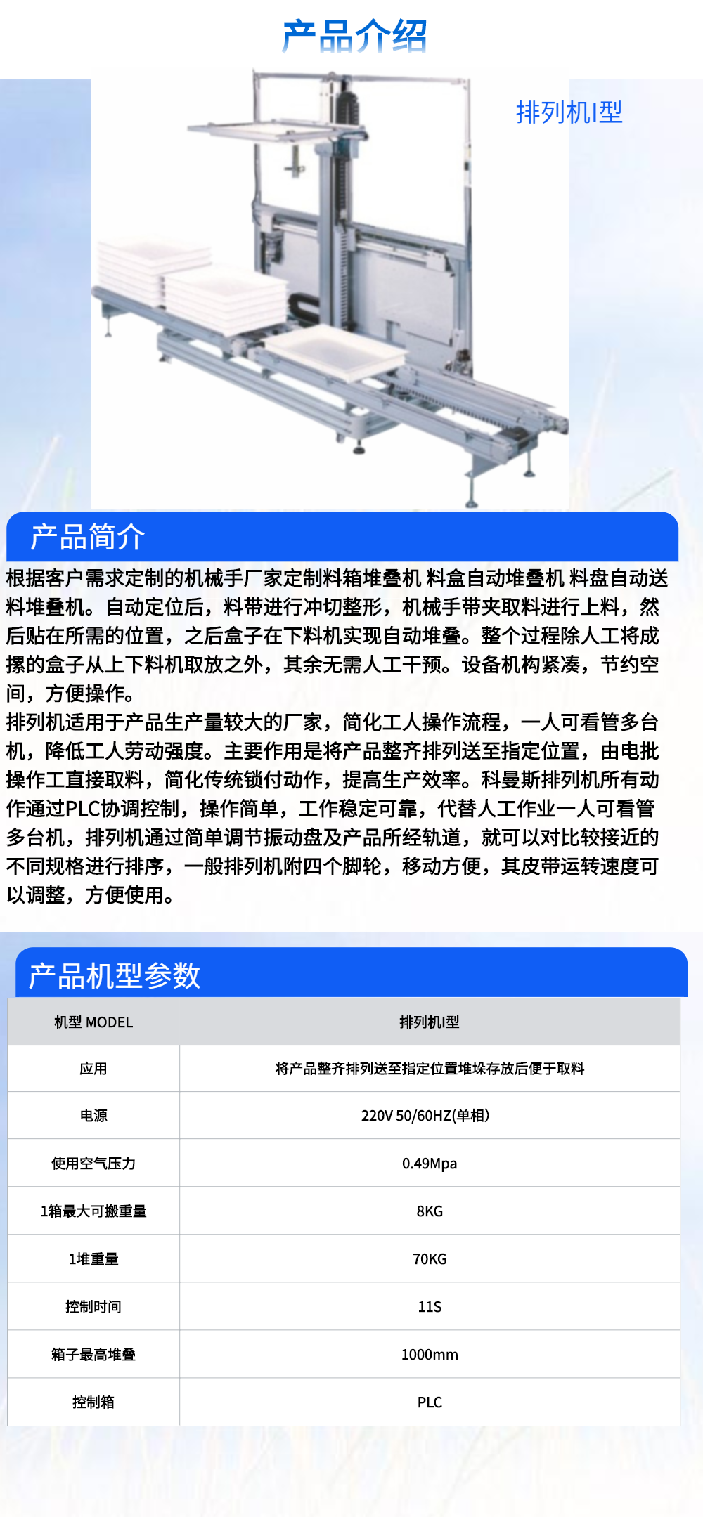 排列堆疊機